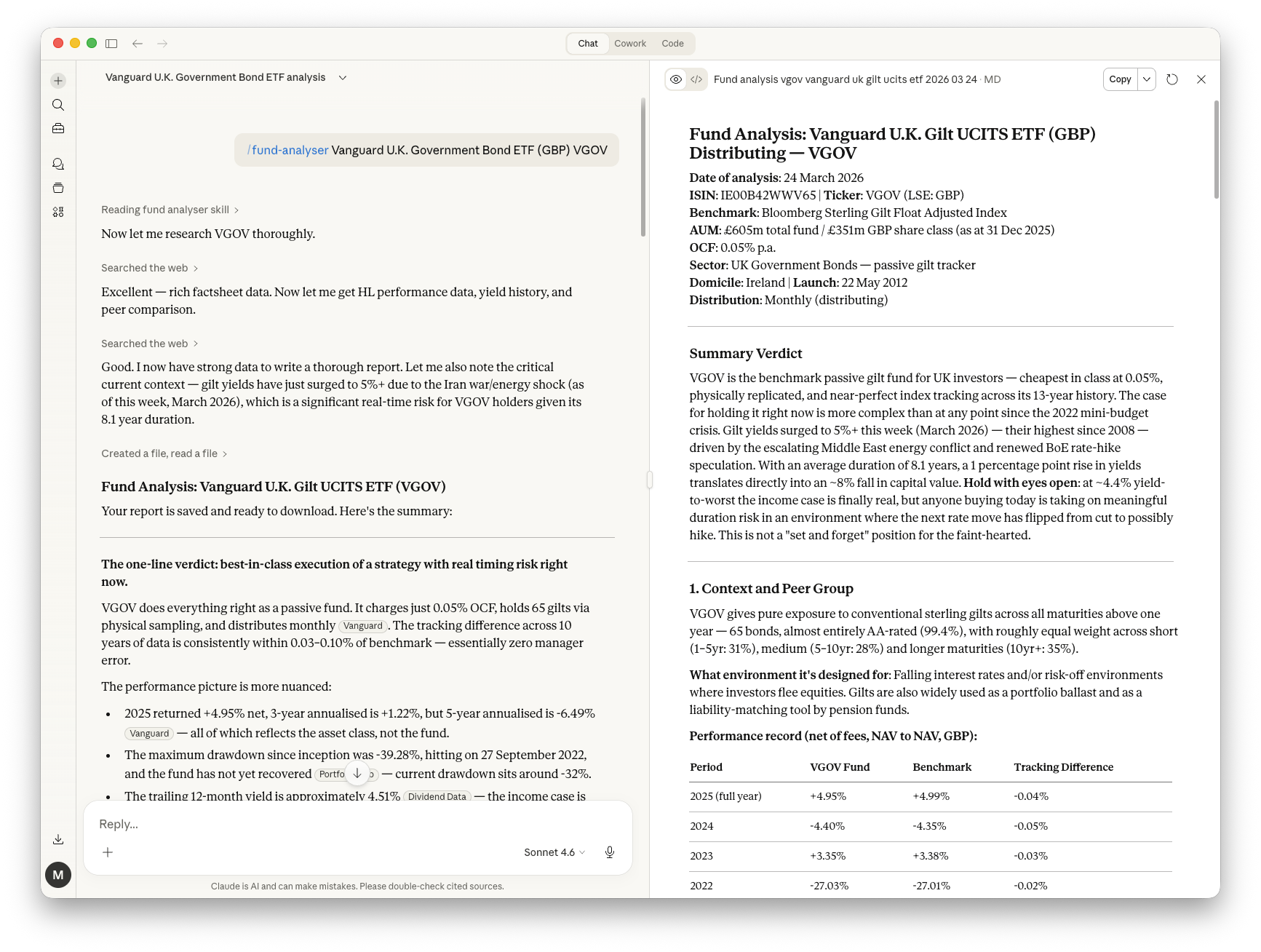 Running a saved skill in Claude desktop