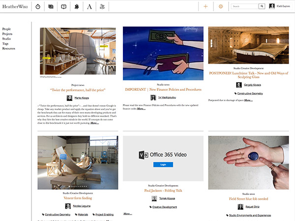 Heatherwick Studio Intranet