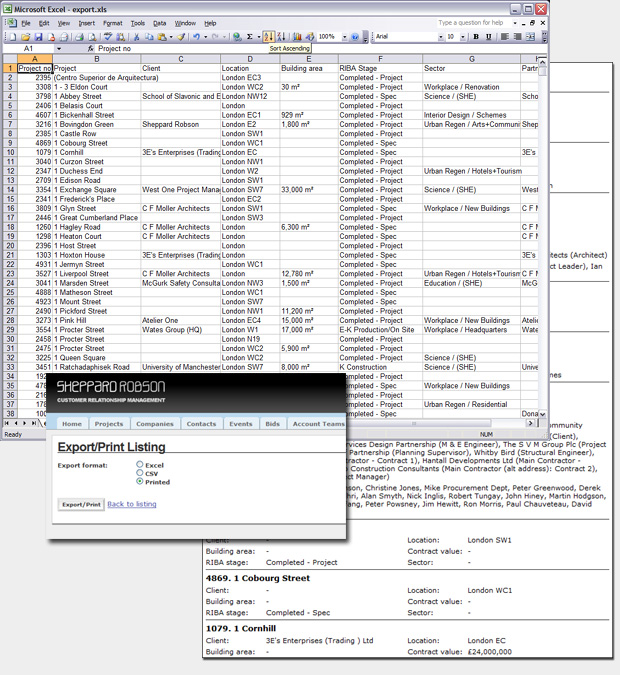 Comprehensive export functionality